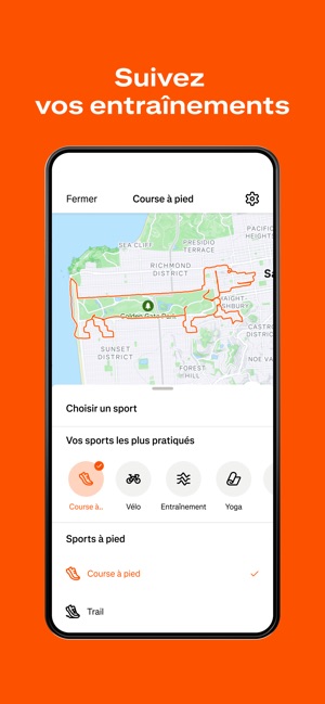 application course à pied sans internet